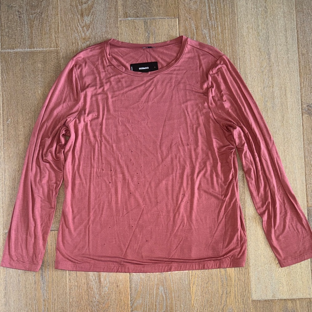 Express Long Sleeve Top in Dusty Rose